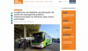 Audiência vai debater atualização da tarifa do transporte público intermunicipal no Paraná