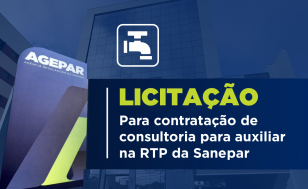 A Agepar abre licitação para contratação de consultoria para auxiliar na RTP da Sanepar