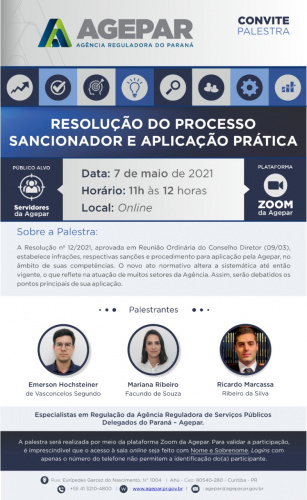Banner com informações da matéria e fotos dos palestrantes