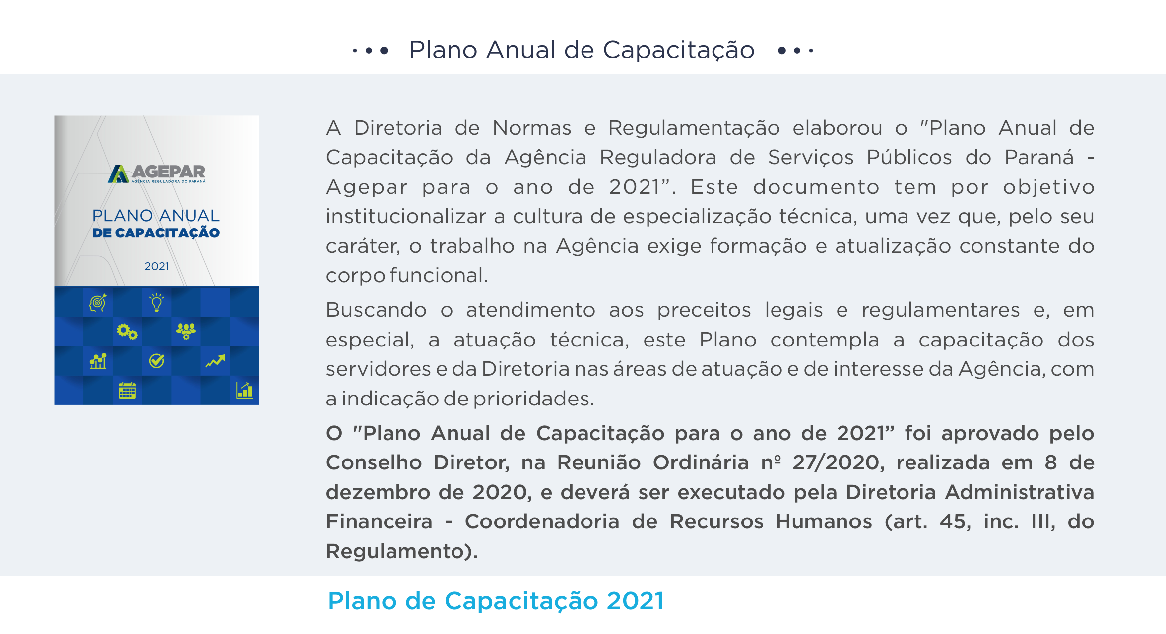 Plano Anual de Capacitação