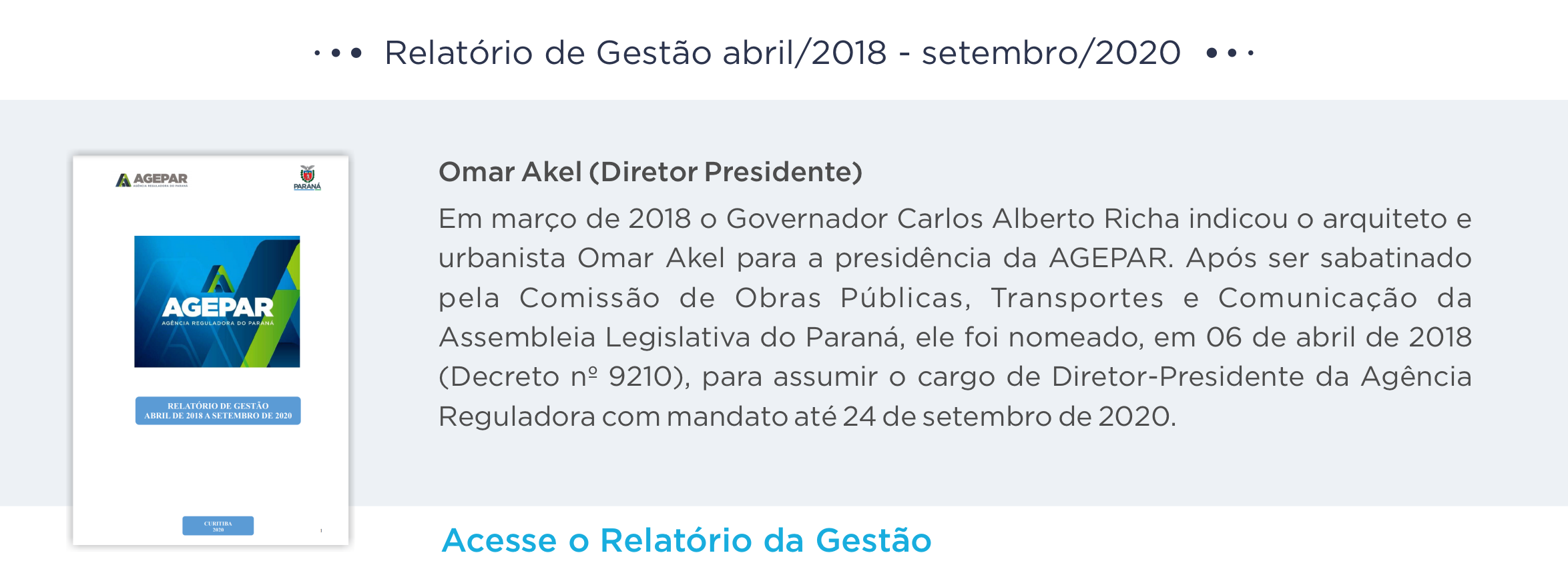 Relatório de Gestão 2018 - 2020 - Omar Akel