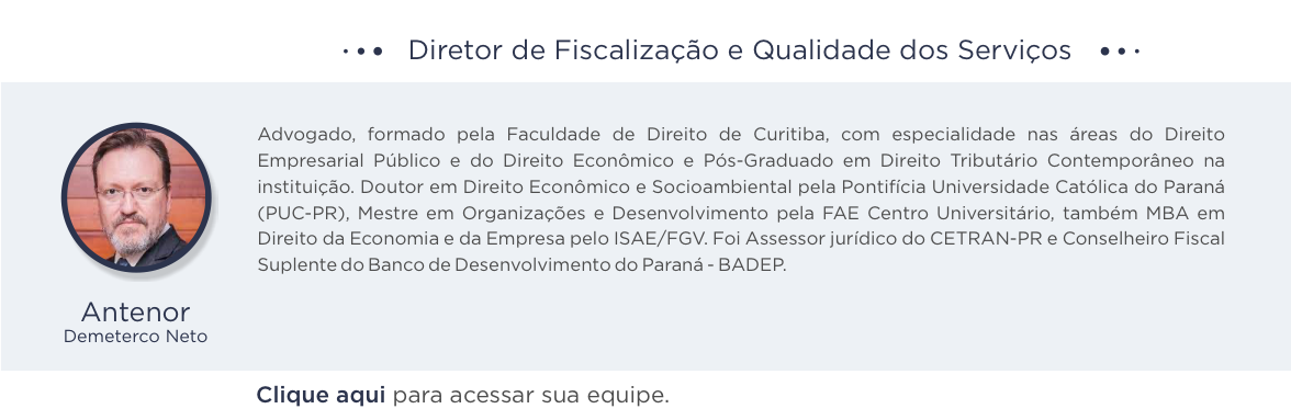 Diretor de Fiscalização e Qualidade dos Serviços