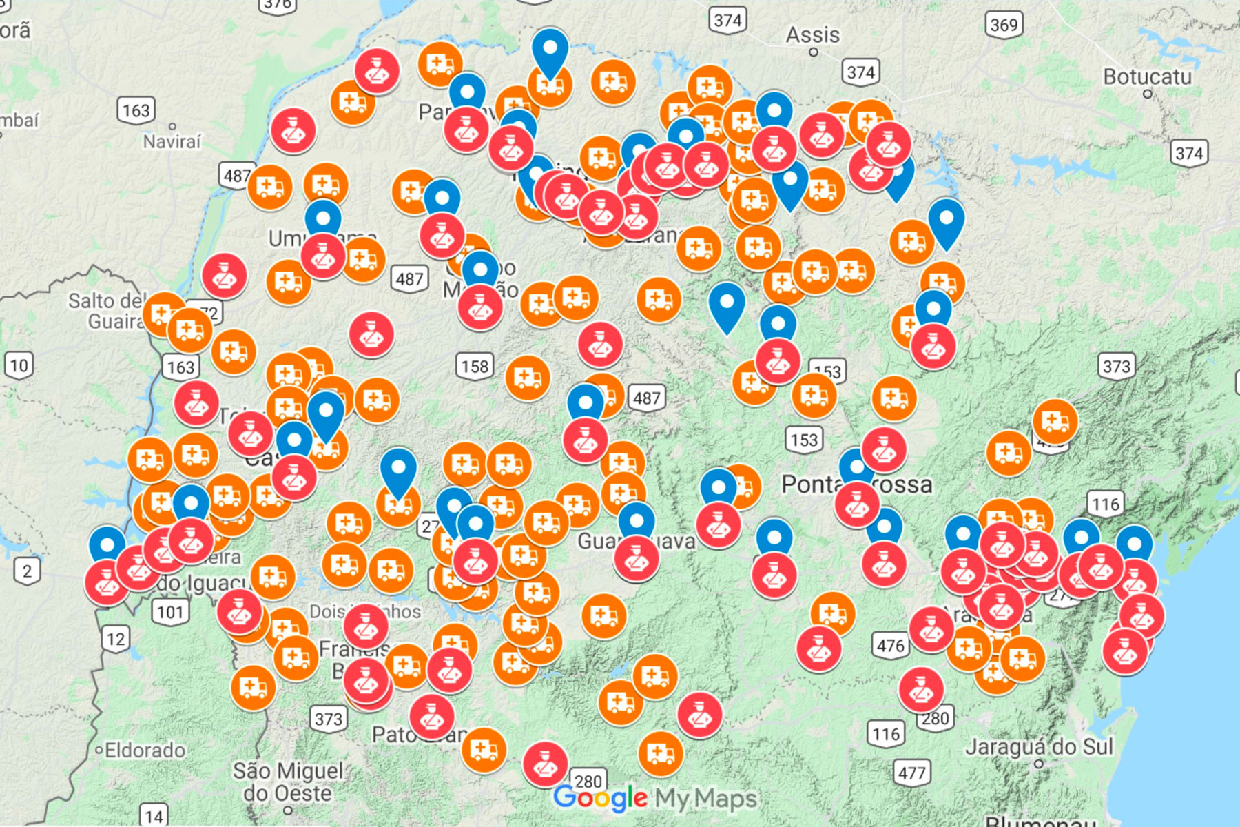 Bases de Urgência no Estado