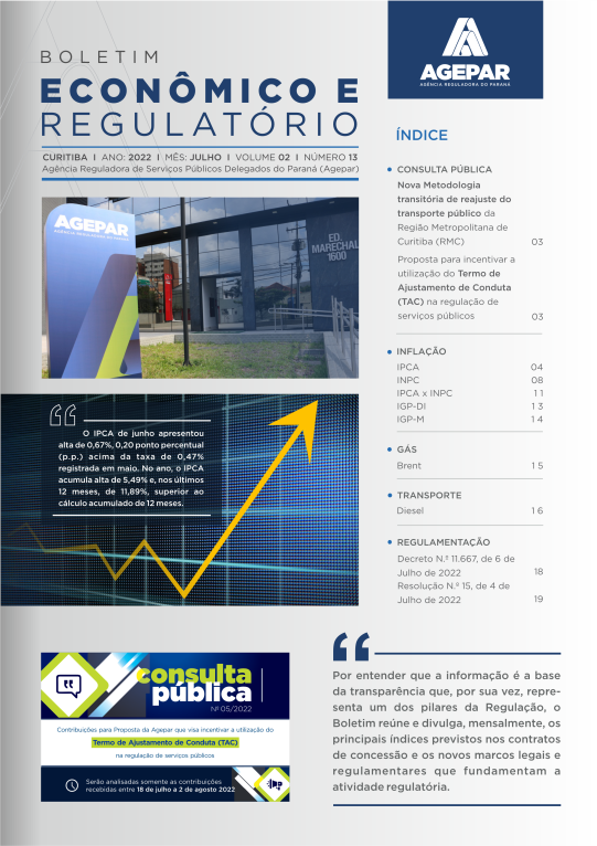 Boletim Econômico e Regulatório - Número 13 - Julho 2022