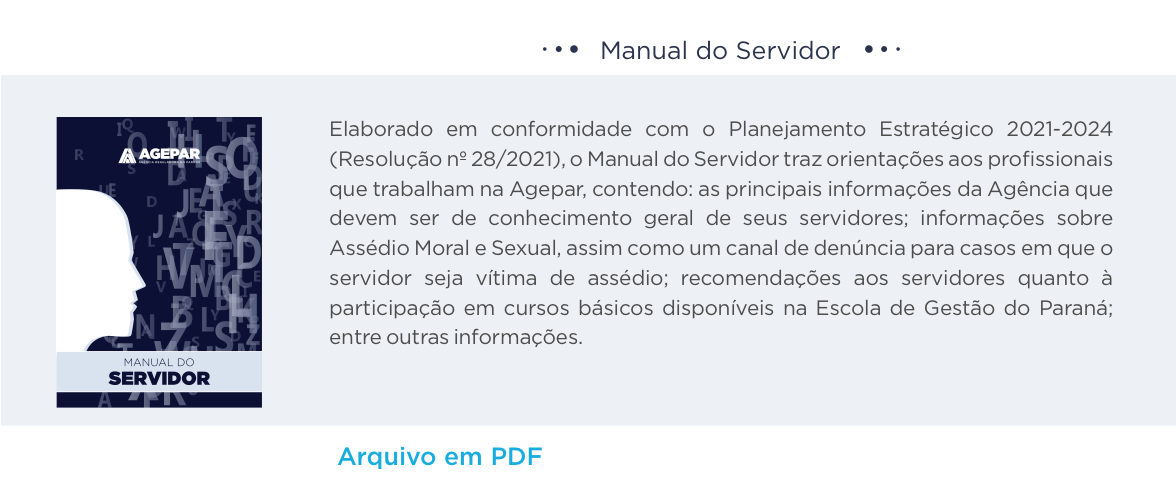 Manual do Servidor - Agepar