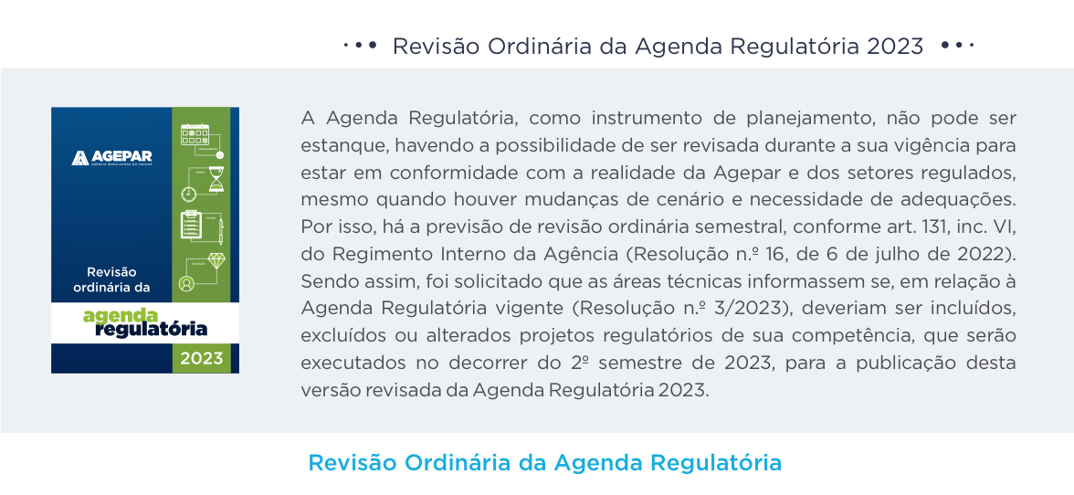 Revisão Ordinária da Agenda Regulatória 2023