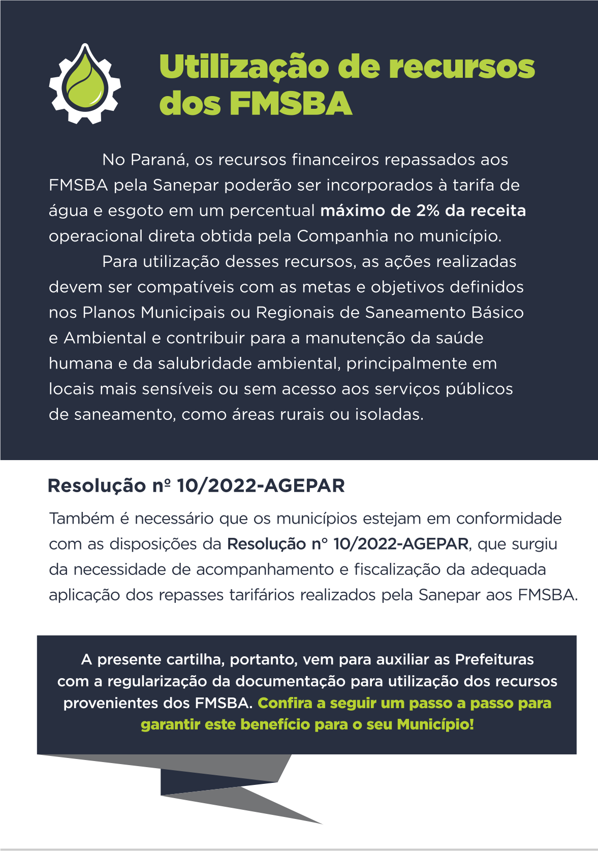 Fundos Municipais de Saneamento Básico e Ambiental - Resolução 10/2022