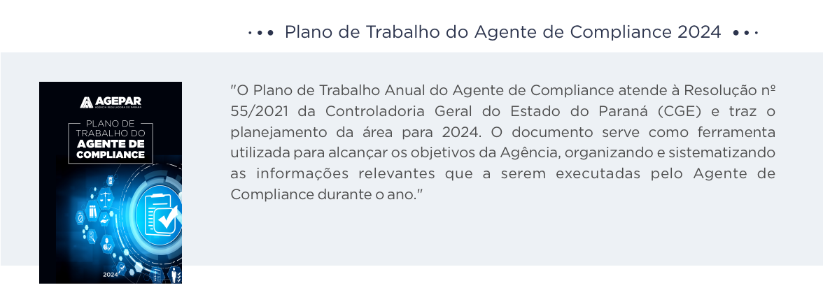 Plano de Trabalho Anual do Agente de Compliance