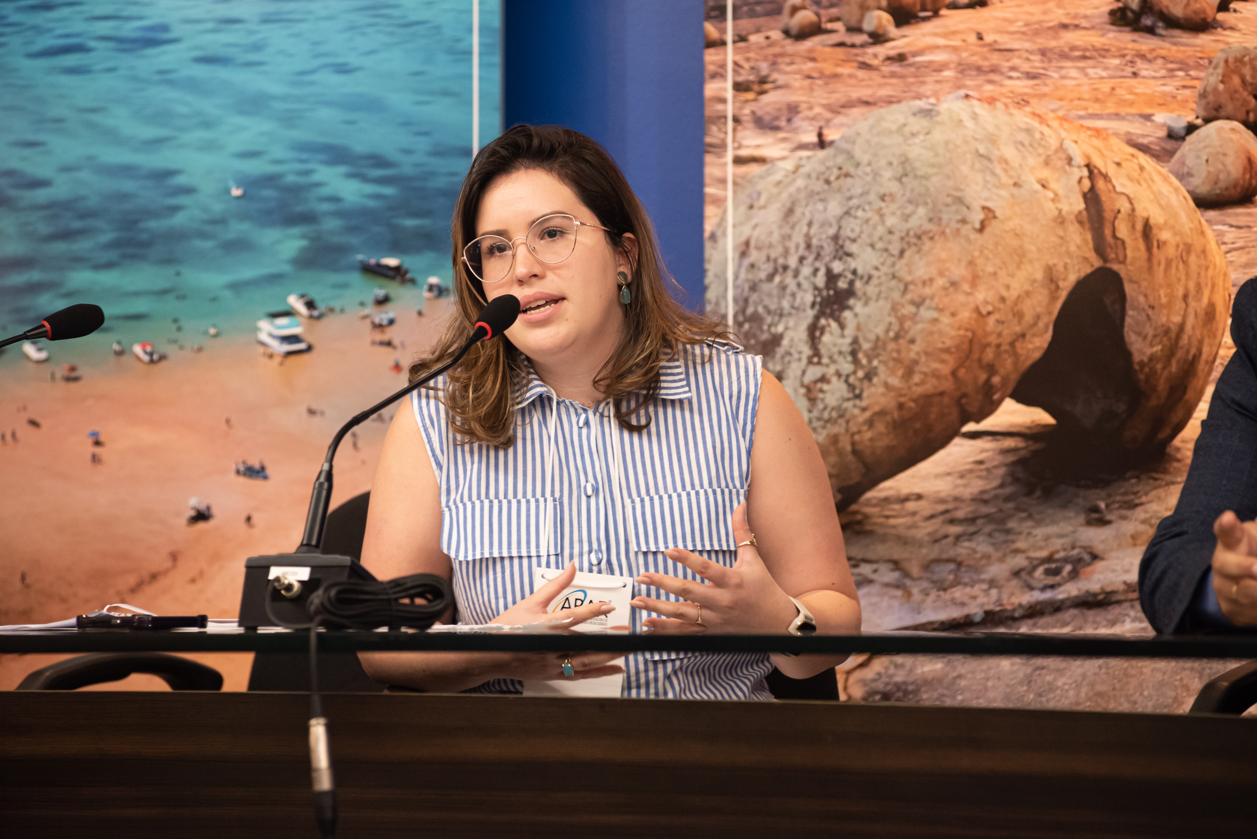 Servidoras da Agepar fazem palestras sobre Saneamento e Comunicação em evento da Abar