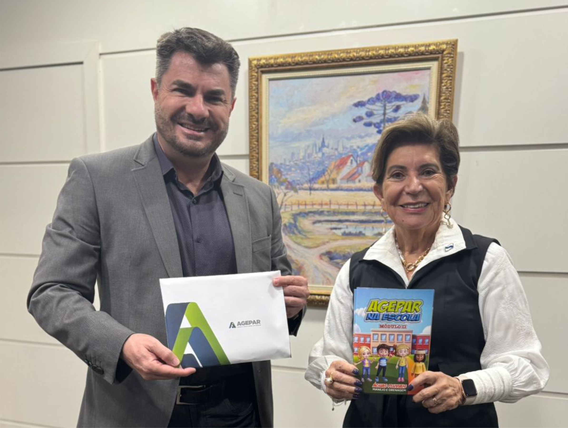 Diretor Cequinel e Prefeita Elizabeth