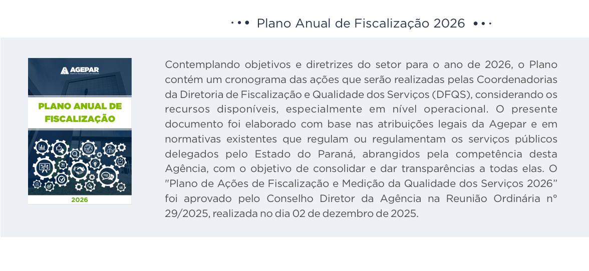 Plano Anual de Fiscalização 2026