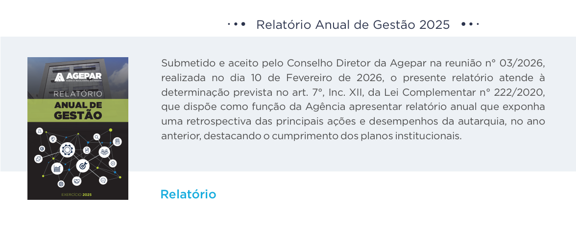 Agepar Relatório Anual de Gestão 2025