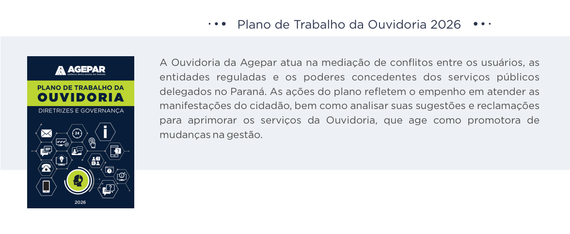Plano de trabalho da ouvidoria da Agepar 2026