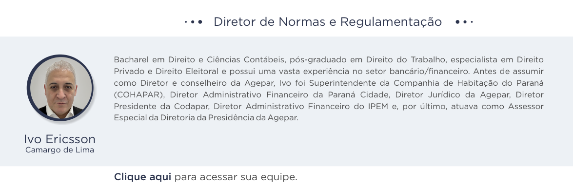 Ivo Diretor de Normas e Regulamentação
