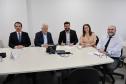 Cequinel junto com o Diretor-presidente da Agepar, Rubens Bueno, e demais diretores