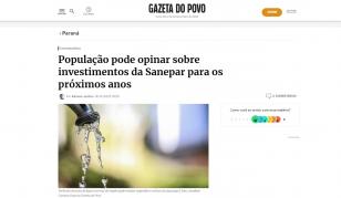 População pode opinar sobre investimentos da Sanepar para os próximos anos