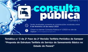 População poderá opinar sobre estrutura tarifária da Sanepar