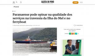 Paranaense pode opinar na qualidade dos serviços na travessia da Ilha do Mel e no ferryboat