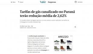 Tarifas de gás canalizado no Paraná terão redução média de 2,62%  