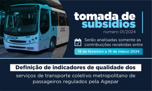 Usuários do transporte metropolitano poderão auxiliar a Agepar na definição de indicadores de qualidade do serviço