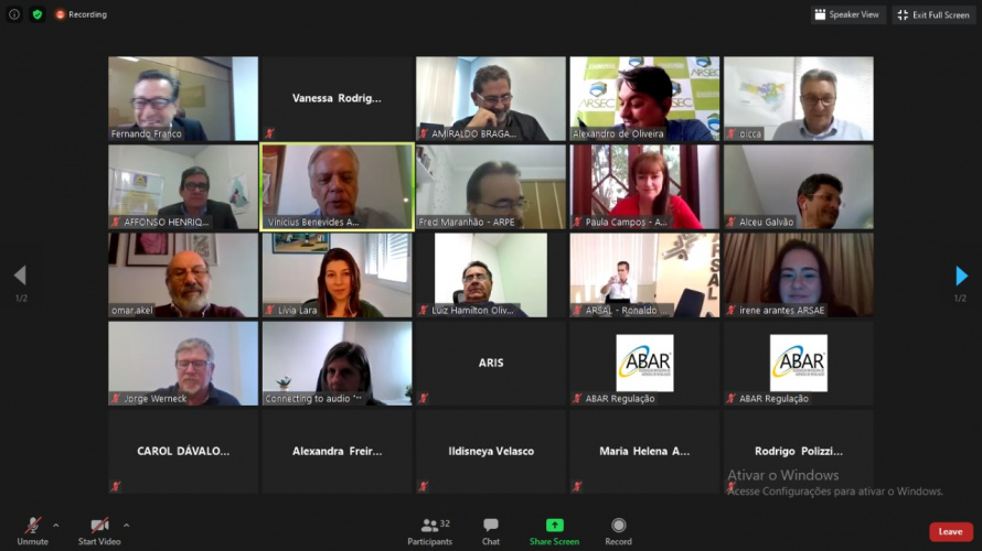 A posse da nova diretoria da Abar foi realizada em reunião virtual.