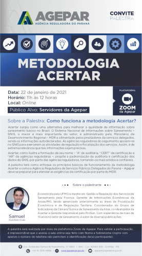 Banner com serviço descrito no texto sobre a palestra