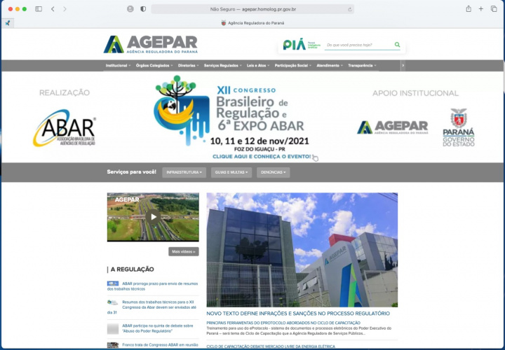 Print screen do novo site.