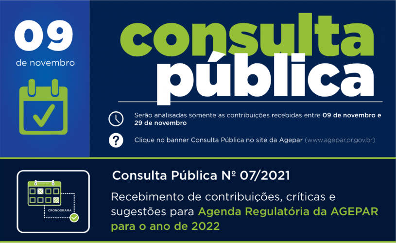 Banner eletrônico com as informações da matéria.