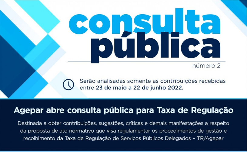 Banner com informações da consulta pública