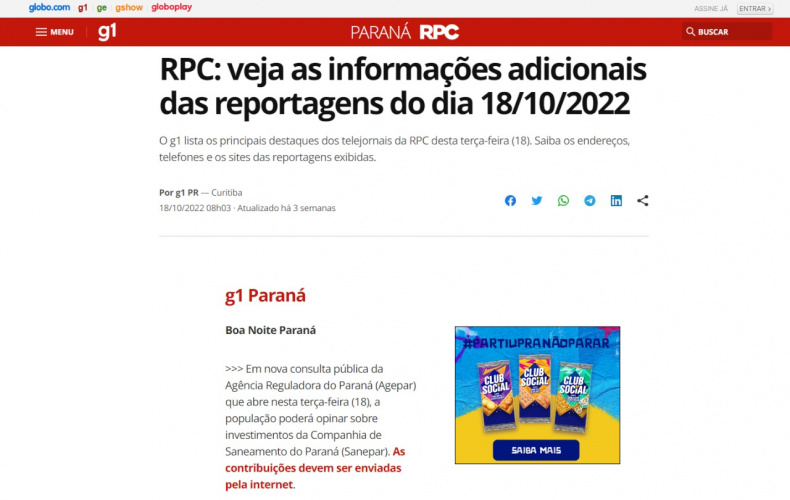 Em nova consulta pública da Agepar, população poderá opinar sobre investimentos da Sanepar
