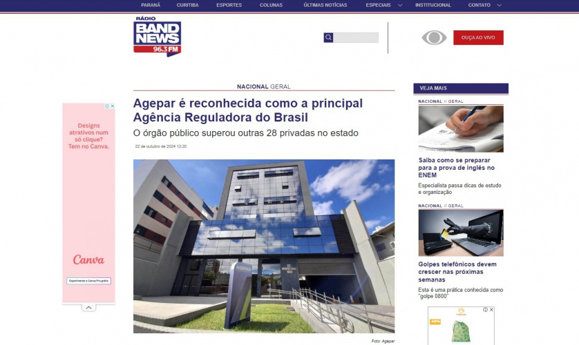 Agepar é reconhecida como a principal Agência Reguladora do Brasil