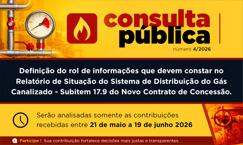 Consulta pública recebe contribuições para regulamentar o conteúdo do relatório de situação do sistema de distribuição de gás canalizado