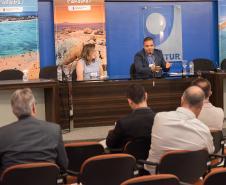 Servidoras da Agepar fazem palestras sobre Saneamento e Comunicação em evento da Abar