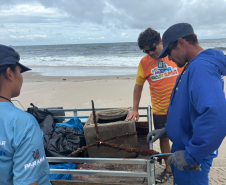 Agepar acompanha limpeza das praias durante o Verão Maior Paraná