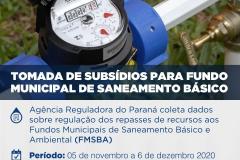 Arte com registro de água sobre prazo até dia 6 para Tomada de Subsídios para Fundo Municipal de Saneamento Básico 