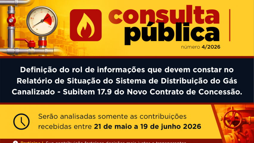 Consulta pública recebe contribuições para regulamentar o conteúdo do relatório de situação do sistema de distribuição de gás canalizado