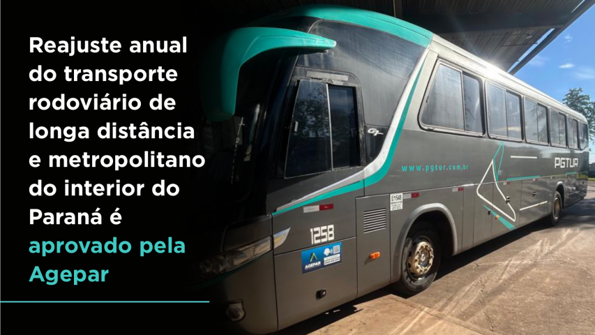 Reajuste anual do transporte rodoviário de longa distância e metropolitano do interior do Paraná é aprovado pela Agepar